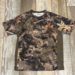 Nomad Woodland Camo Tee with Orange Accents